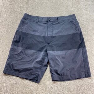 CSG Shorts Mens‎ Size 40 Striped Golf Charcoal Gray Performance Stretch